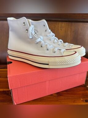 Converse Chuck Taylor All Star High Top White Canvas Sneakers Women’s 7.5 New